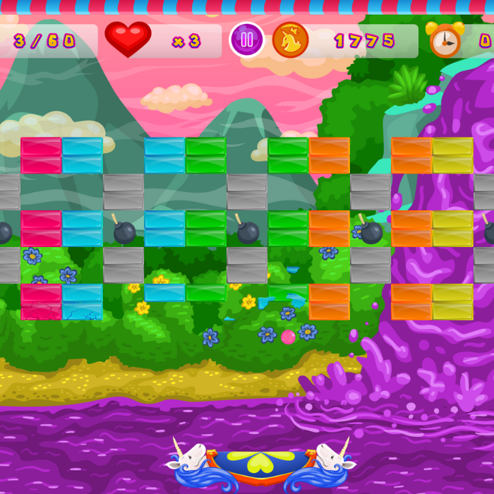 game brick breaker unicorn